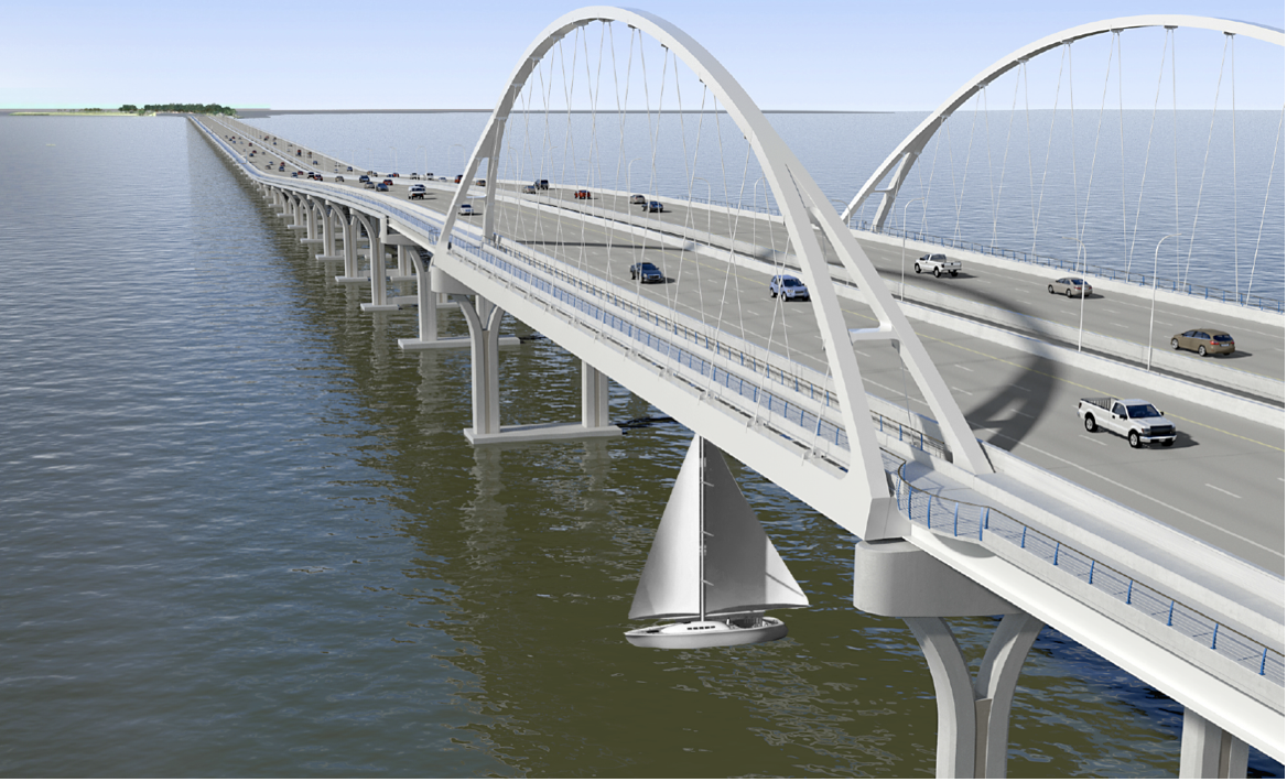 Rendering of Eastbound Span over Pensacola Bay