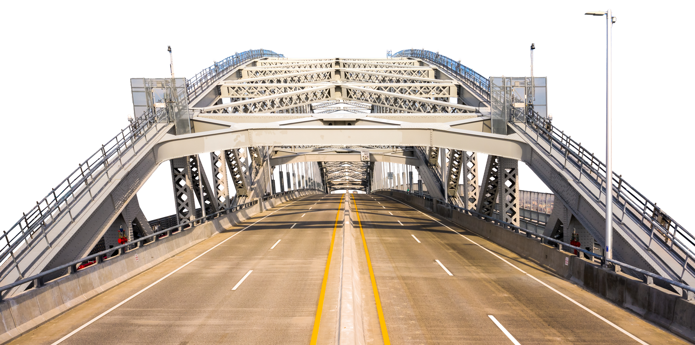 Empty bridge deck