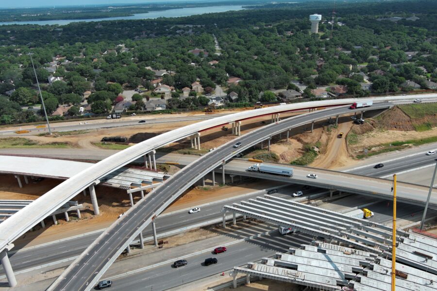 TxDOT megaproject of bridges at highway exchange