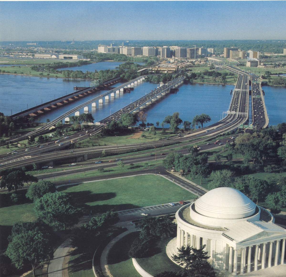 Long Bridge in DC with capital building